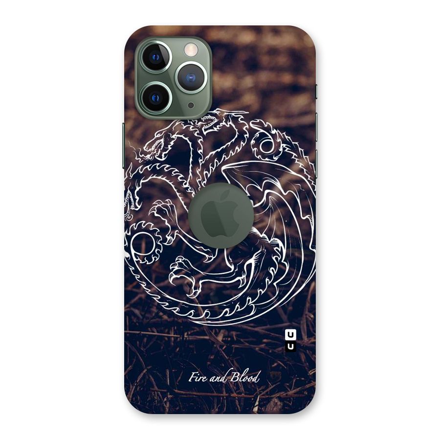 White Circle Back Case for iPhone 11 Pro Logo  Cut