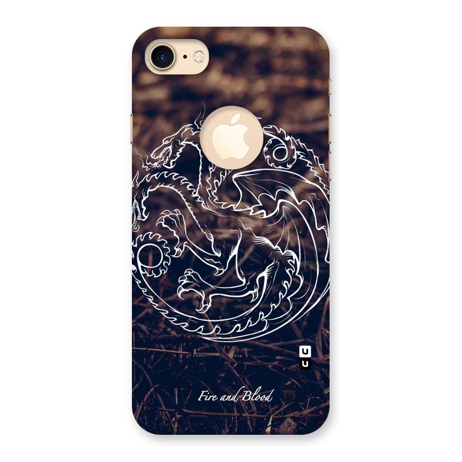 White Circle Back Case for iPhone 7 Logo Cut
