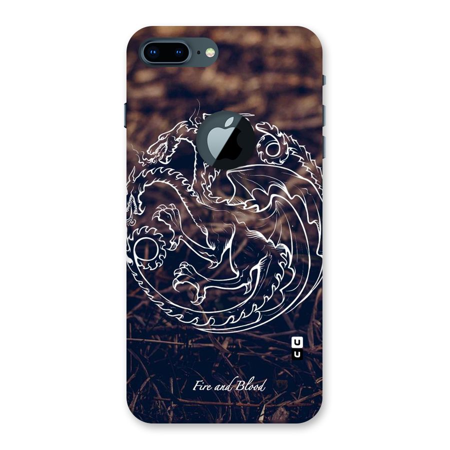 White Circle Back Case for iPhone 7 Plus Logo Cut