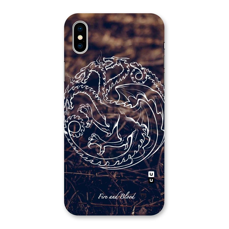 White Circle Back Case for iPhone XS