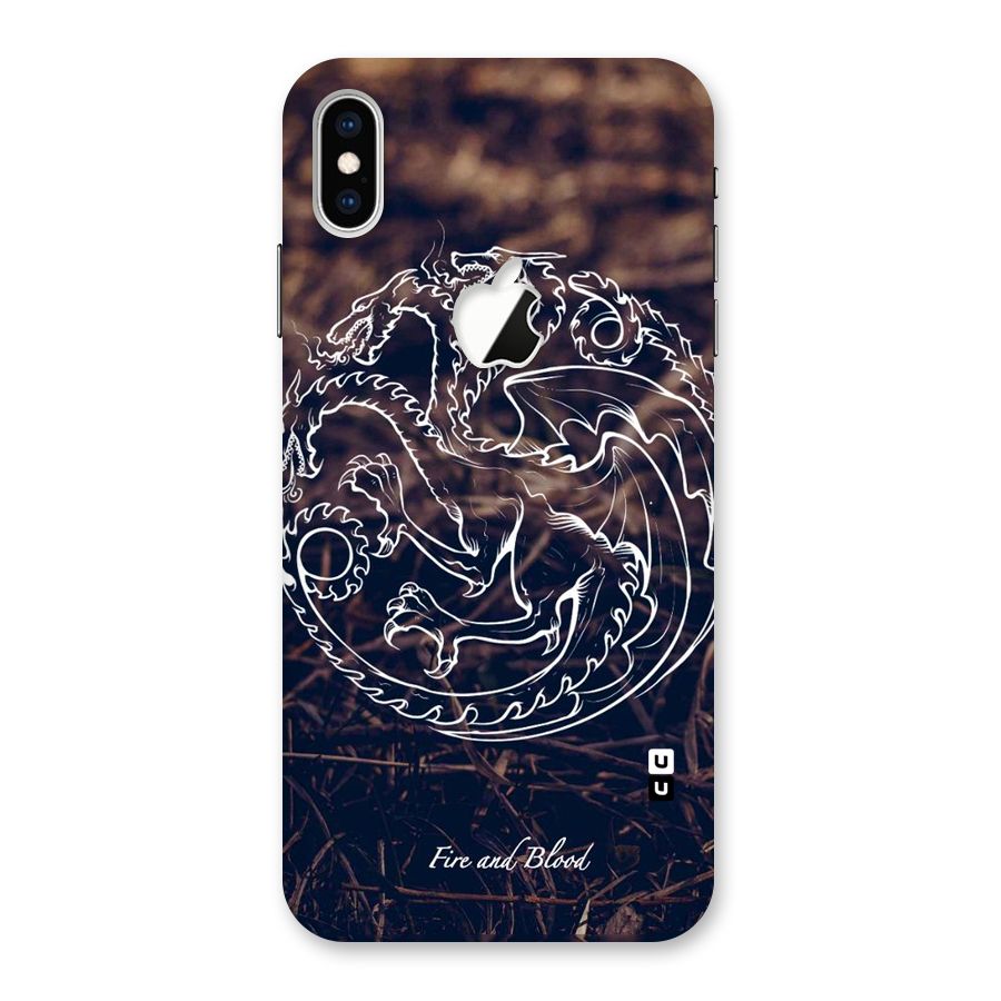 White Circle Back Case for iPhone XS Max Apple Cut