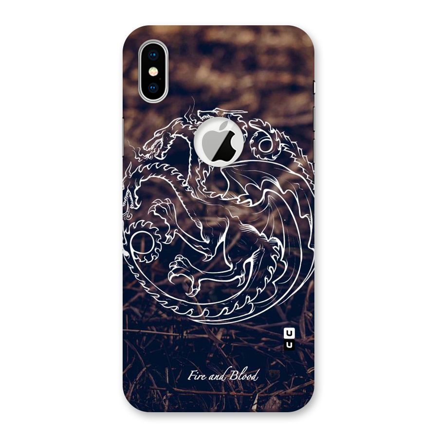 White Circle Back Case for iPhone X Logo Cut