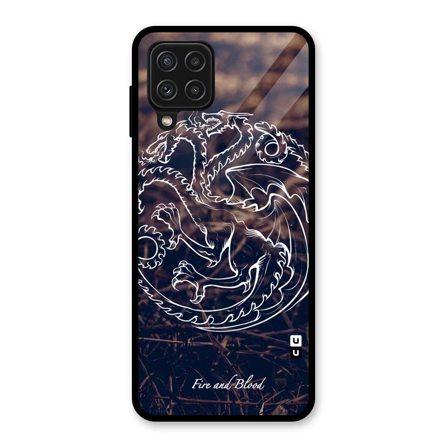 White Circle Glass Back Case for Galaxy A22 4G