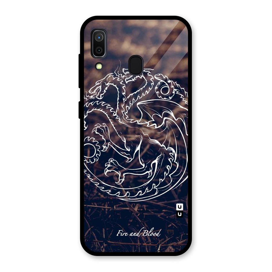 White Circle Glass Back Case for Galaxy A30
