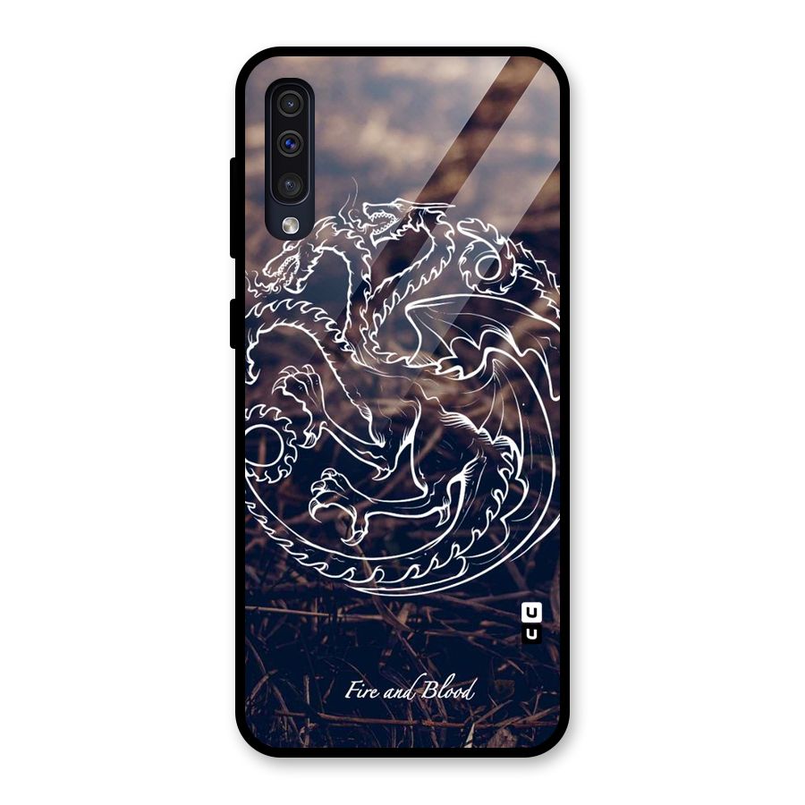 White Circle Glass Back Case for Galaxy A50