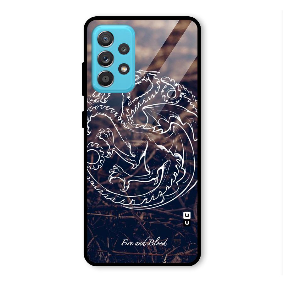 White Circle Glass Back Case for Galaxy A52