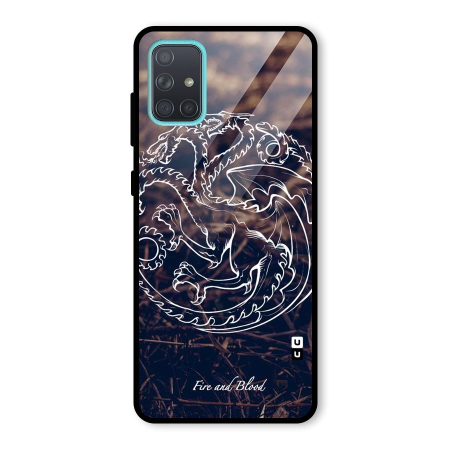 White Circle Glass Back Case for Galaxy A71