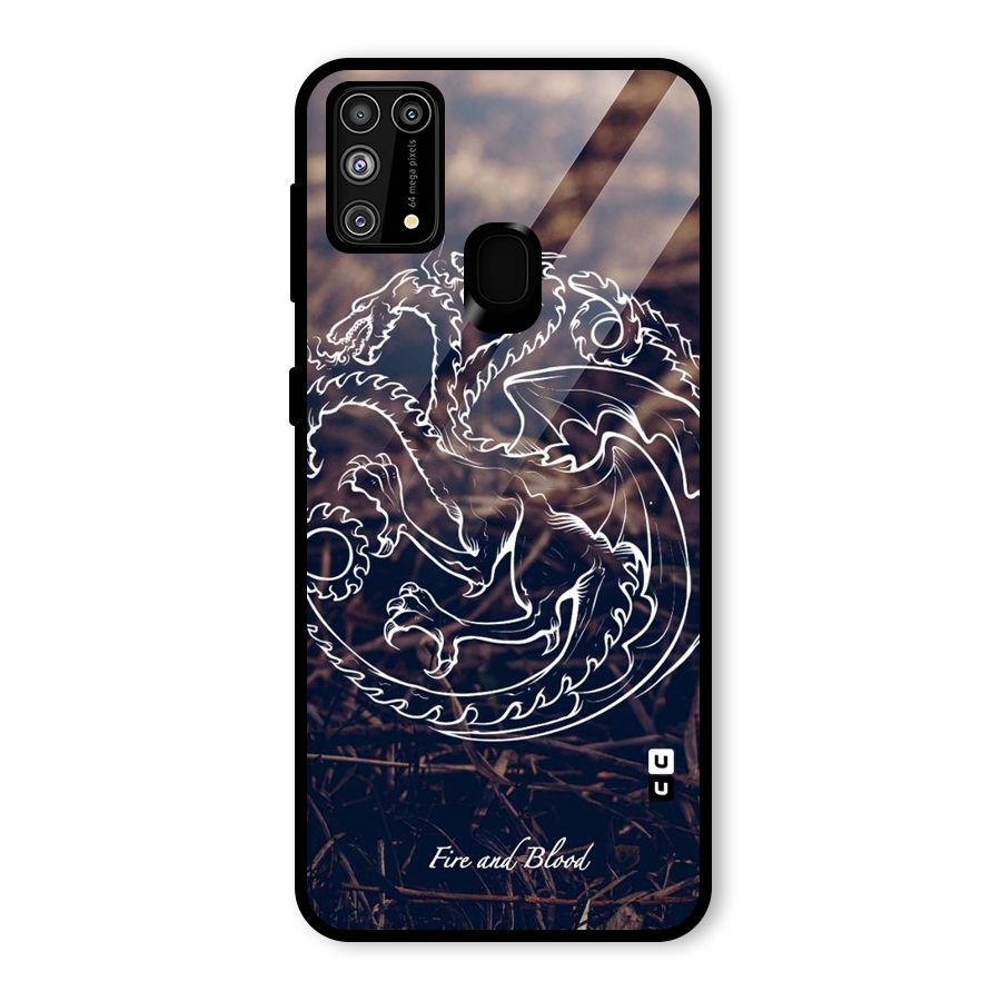 White Circle Glass Back Case for Galaxy F41