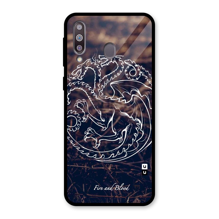 White Circle Glass Back Case for Galaxy M30
