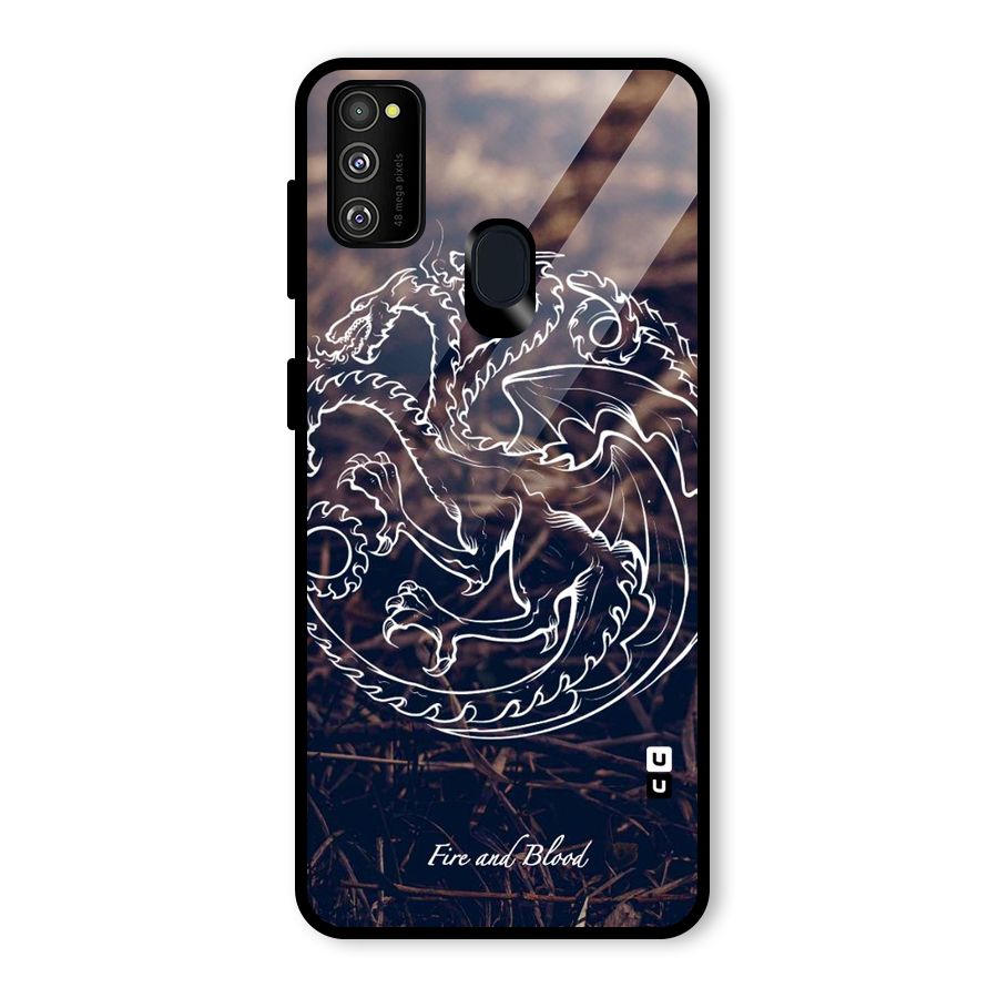 White Circle Glass Back Case for Galaxy M30s