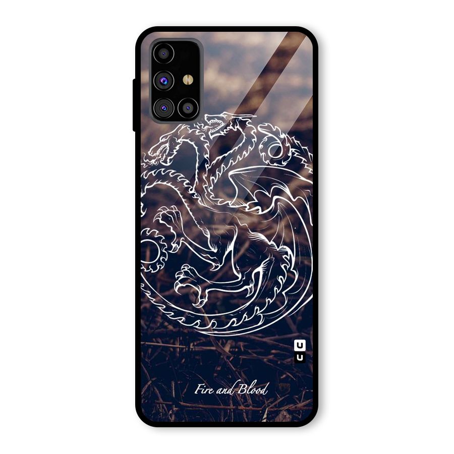 White Circle Glass Back Case for Galaxy M31s