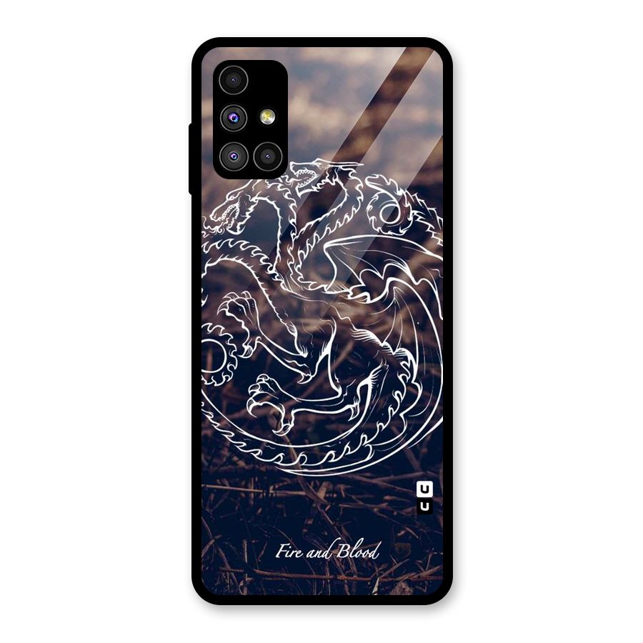 White Circle Glass Back Case for Galaxy M51