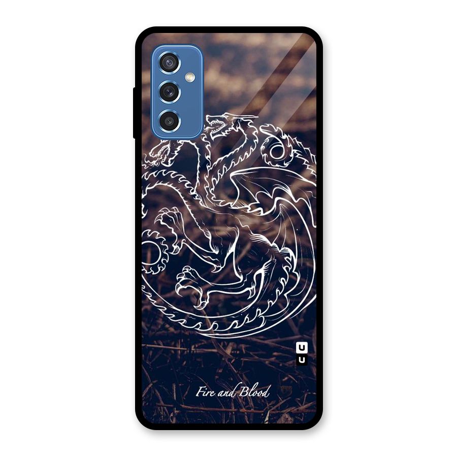 White Circle Glass Back Case for Galaxy M52 5G