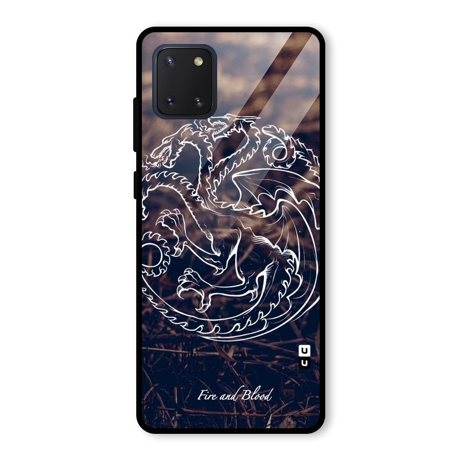 White Circle Glass Back Case for Galaxy Note 10 Lite