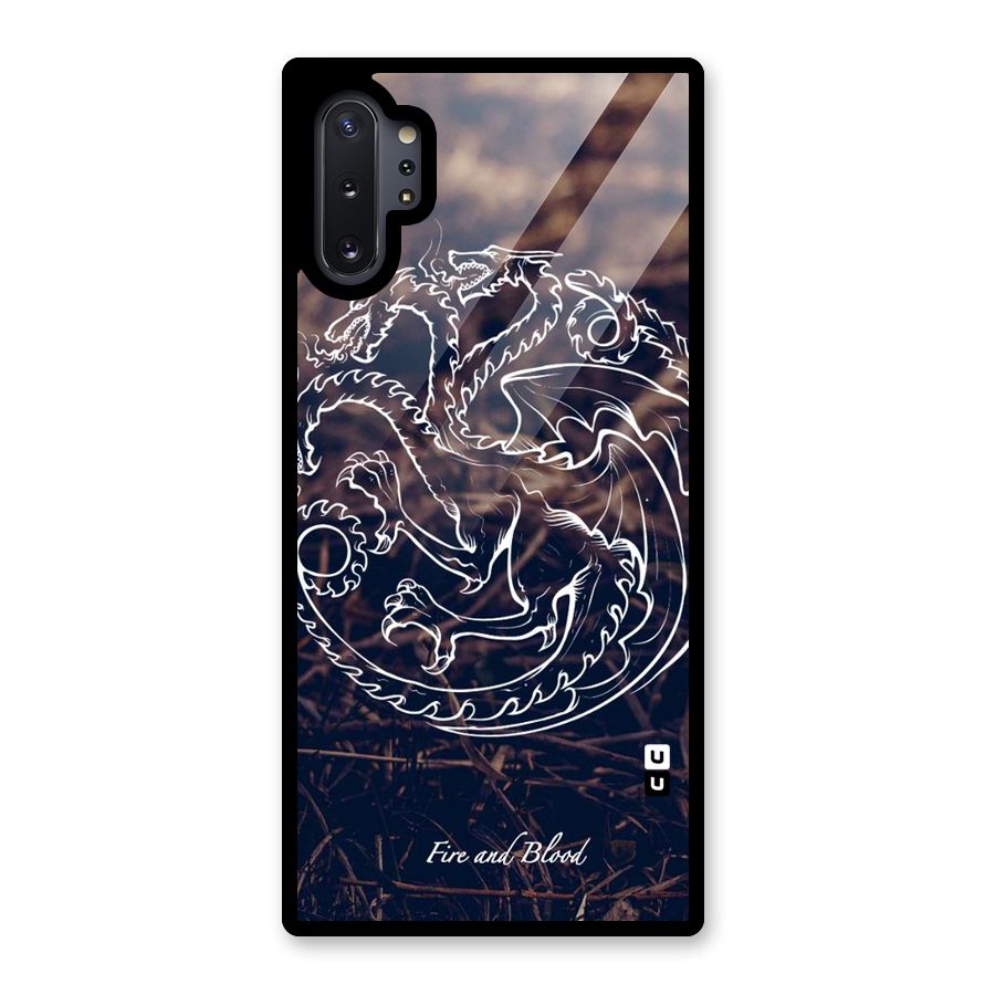 White Circle Glass Back Case for Galaxy Note 10 Plus