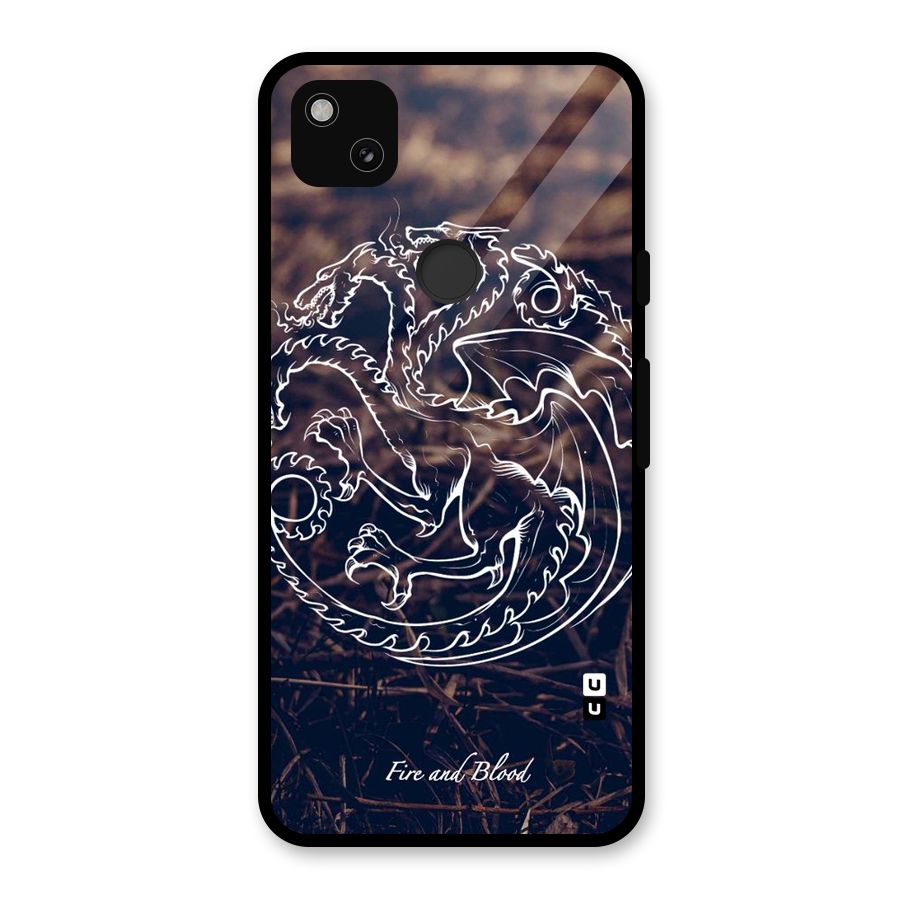 White Circle Glass Back Case for Google Pixel 4a