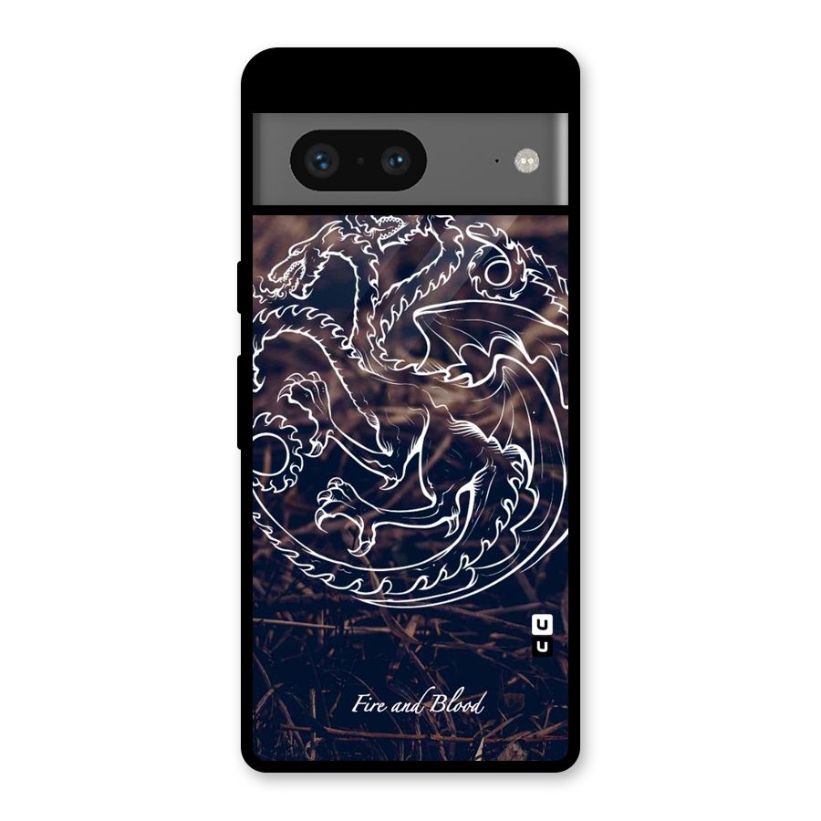 White Circle Glass Back Case for Google Pixel 7