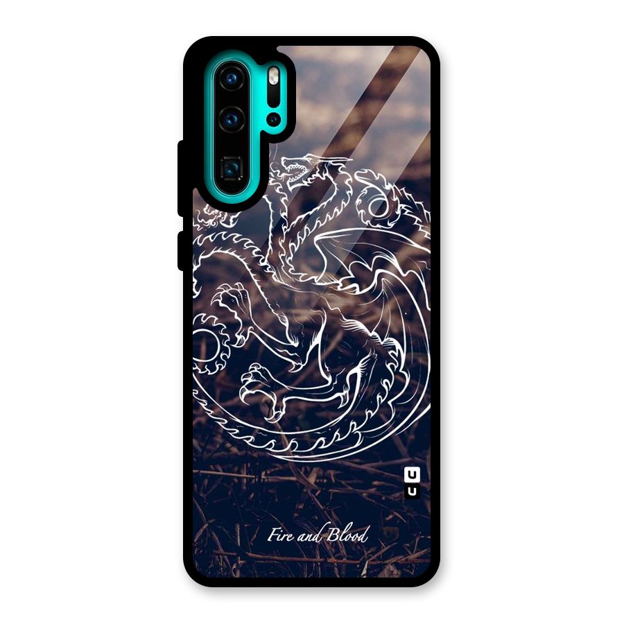 White Circle Glass Back Case for Huawei P30 Pro