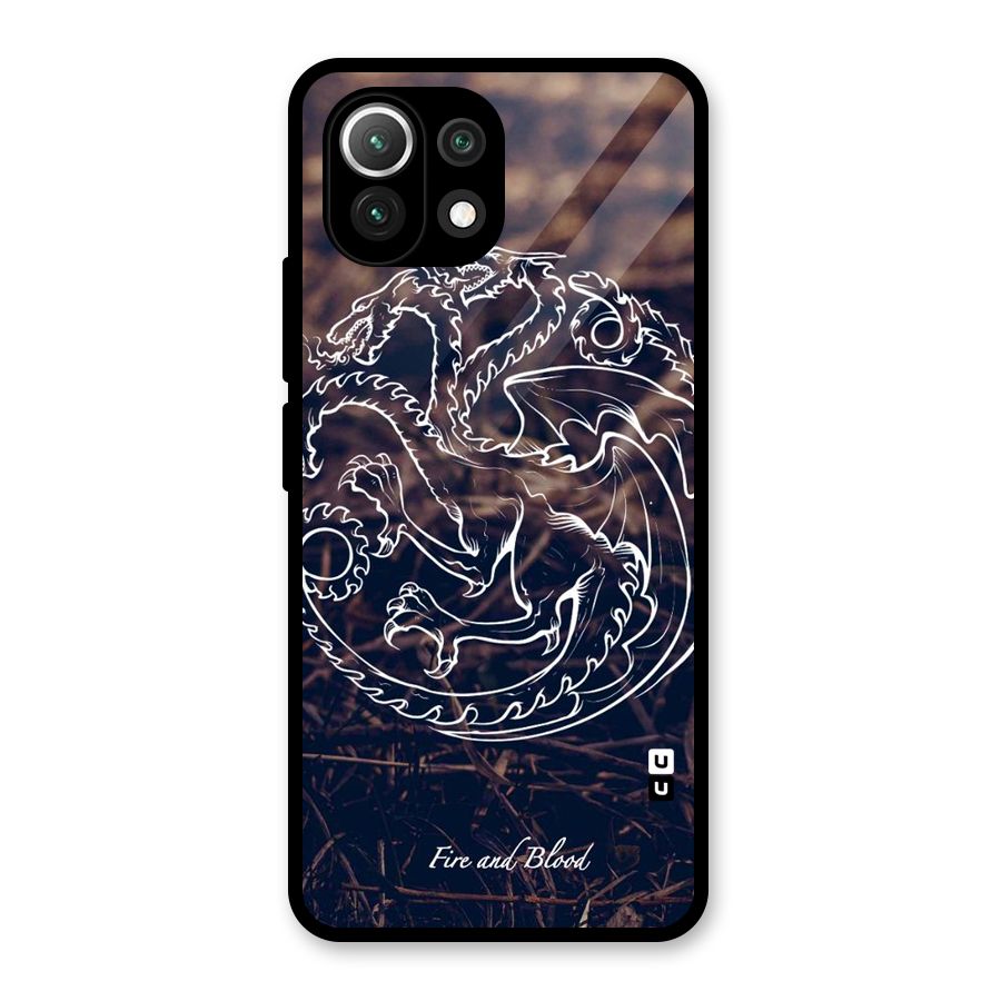 White Circle Glass Back Case for Mi 11 Lite NE 5G
