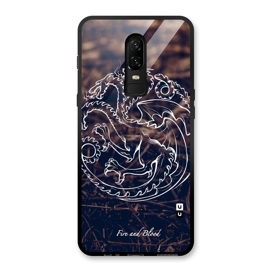 White Circle Glass Back Case for OnePlus 6