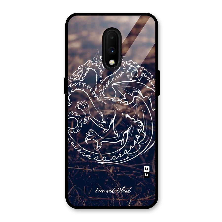 White Circle Glass Back Case for OnePlus 7