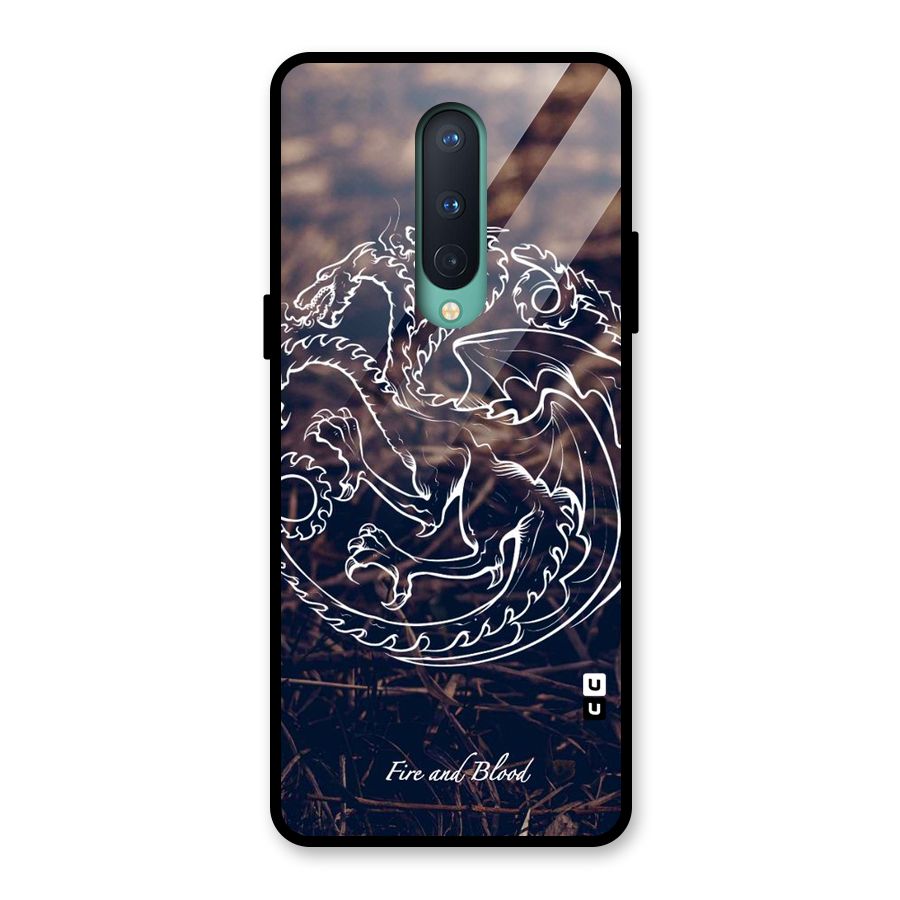 White Circle Glass Back Case for OnePlus 8