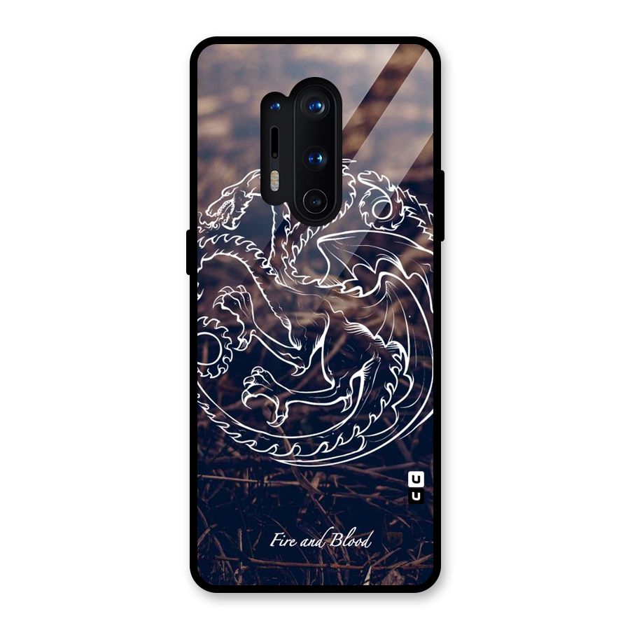 White Circle Glass Back Case for OnePlus 8 Pro