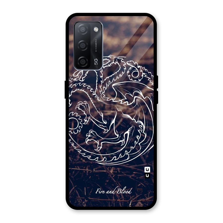 White Circle Glass Back Case for Oppo A53s 5G