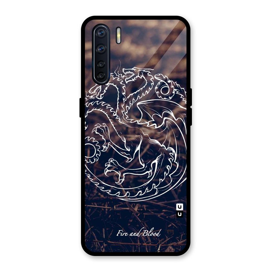 White Circle Glass Back Case for Oppo F15