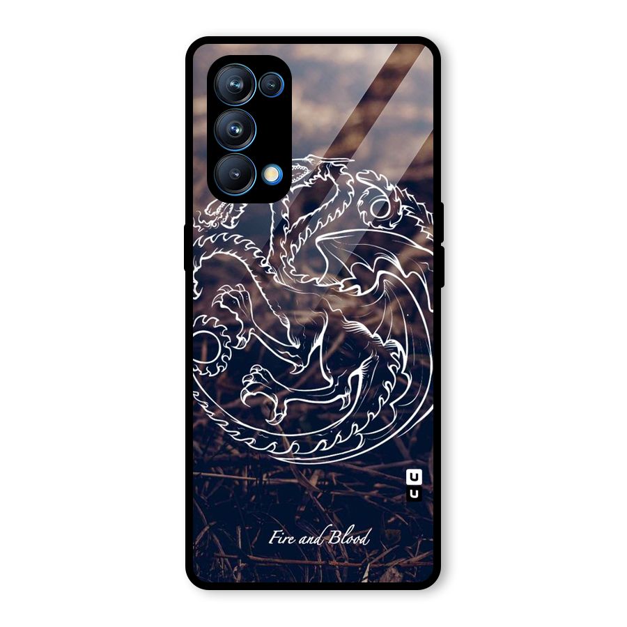 White Circle Glass Back Case for Oppo Reno5 Pro 5G