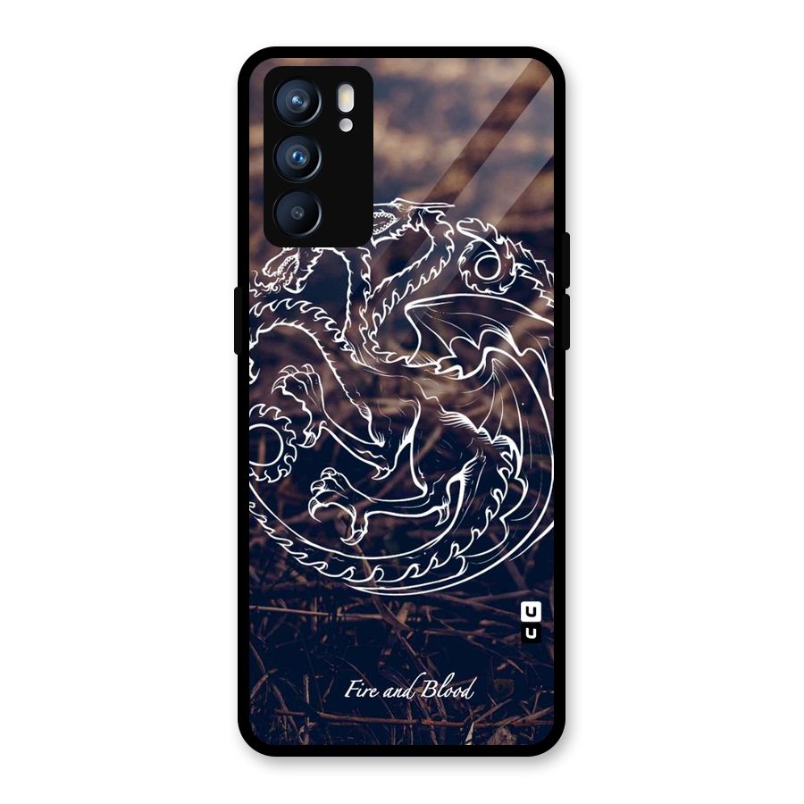 White Circle Glass Back Case for Oppo Reno6 5G