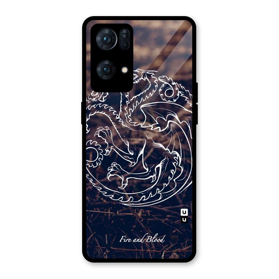 White Circle Glass Back Case for Oppo Reno7 Pro 5G