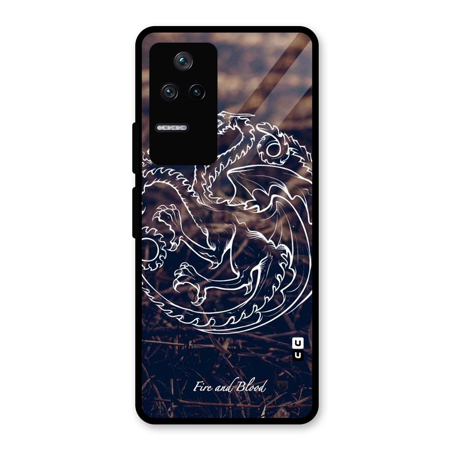 White Circle Glass Back Case for Poco F4 5G