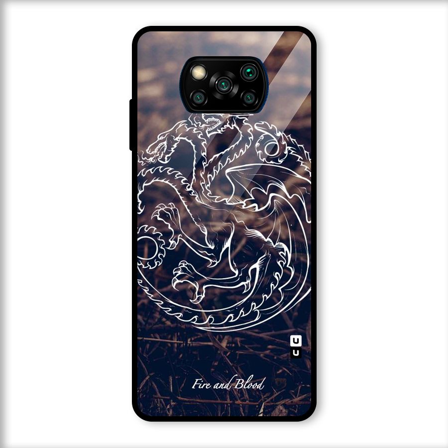 White Circle Glass Back Case for Poco X3
