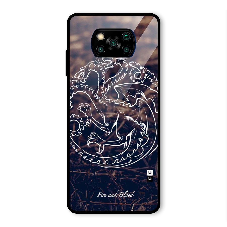 White Circle Glass Back Case for Poco X3 Pro