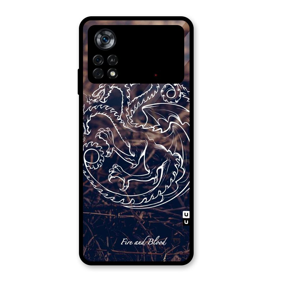 White Circle Glass Back Case for Poco X4 Pro 5G