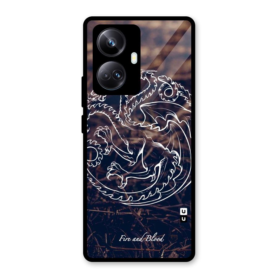 White Circle Glass Back Case for Realme 10 Pro Plus