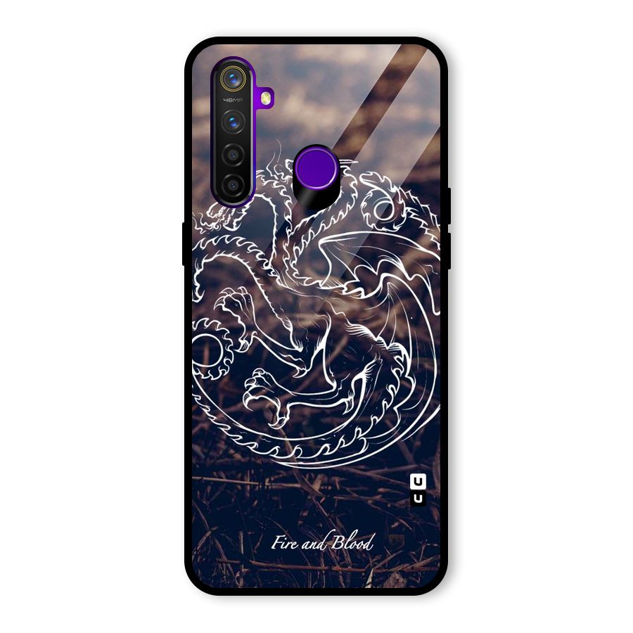 White Circle Glass Back Case for Realme 5 Pro