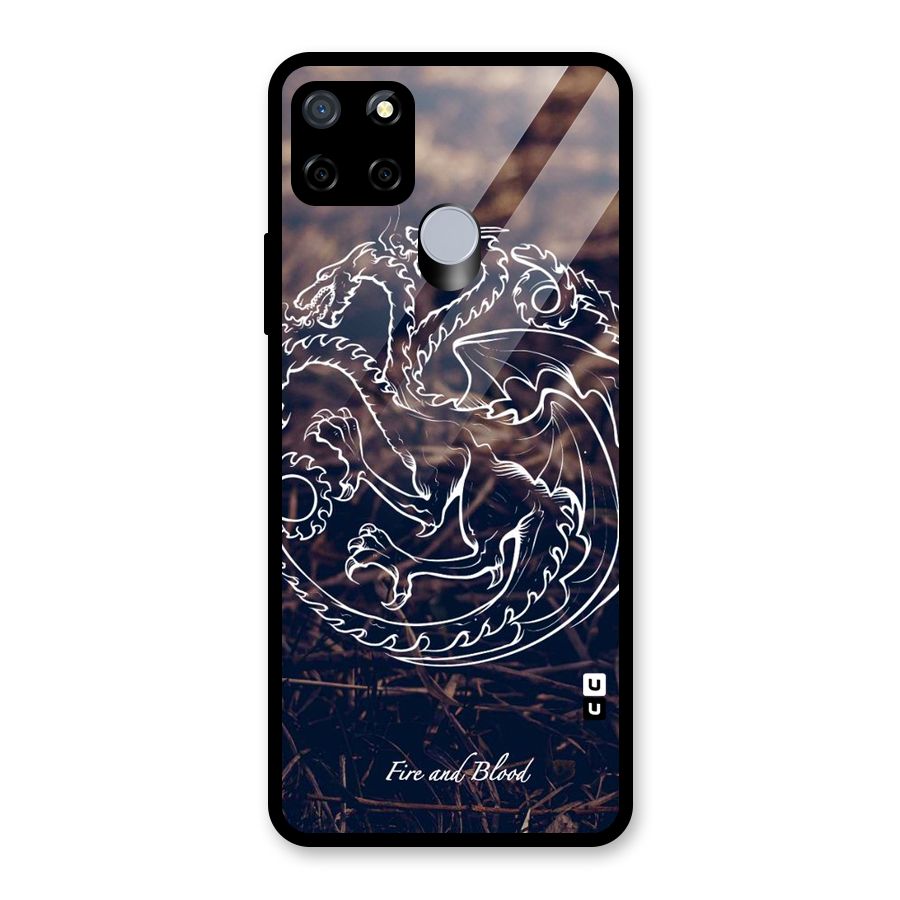 White Circle Glass Back Case for Realme C12