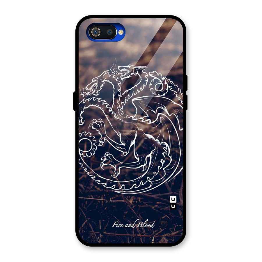 White Circle Glass Back Case for Realme C2