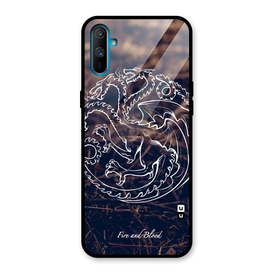 White Circle Glass Back Case for Realme C3
