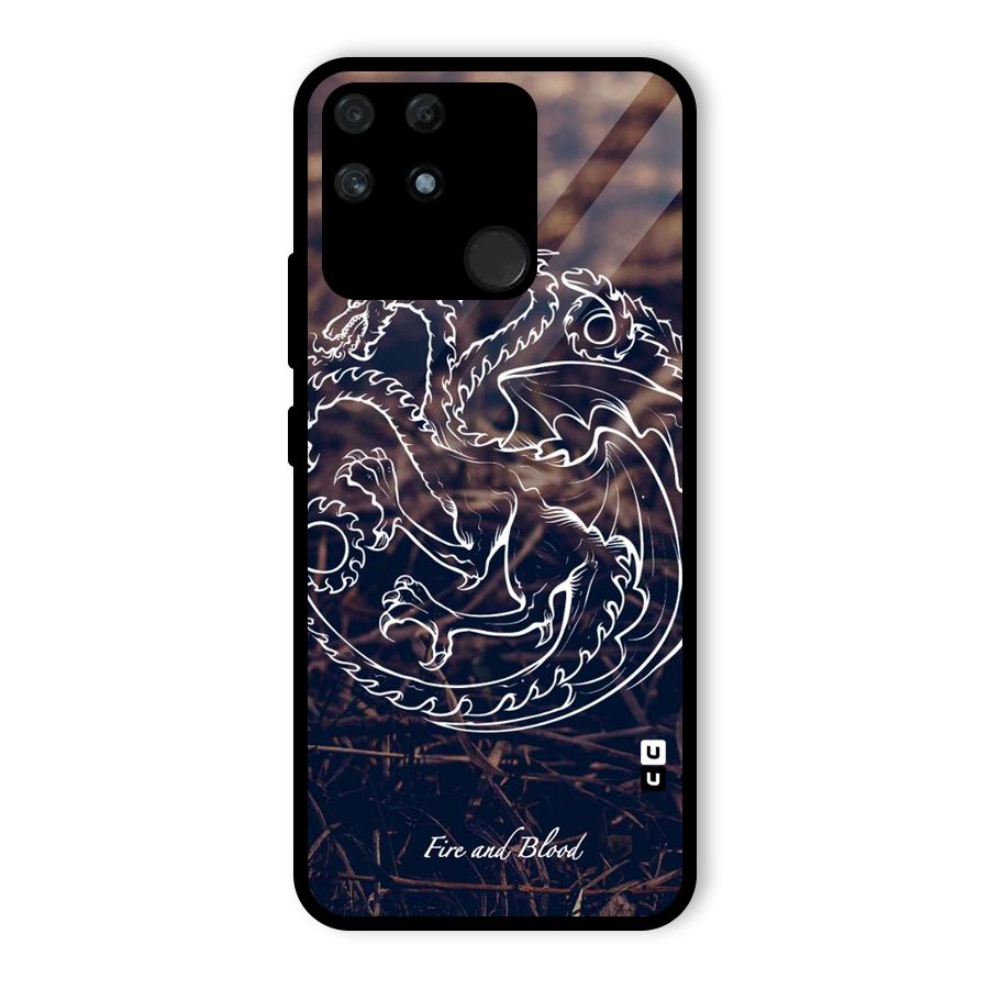 White Circle Glass Back Case for Realme Narzo 50A
