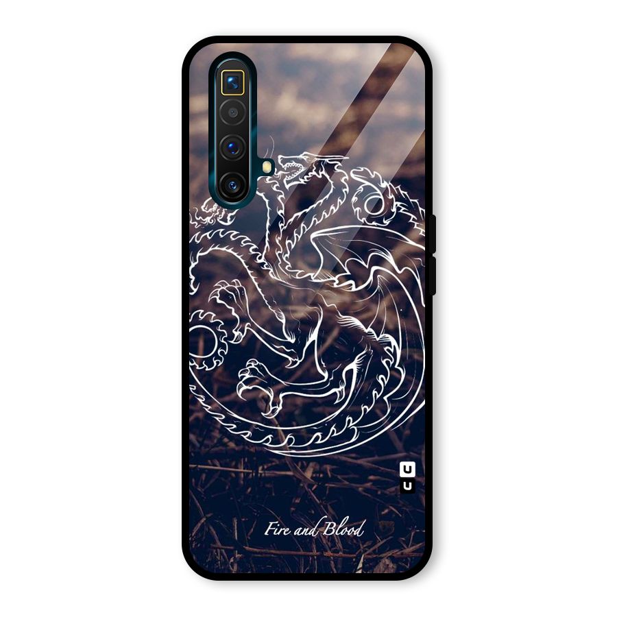 White Circle Glass Back Case for Realme X3