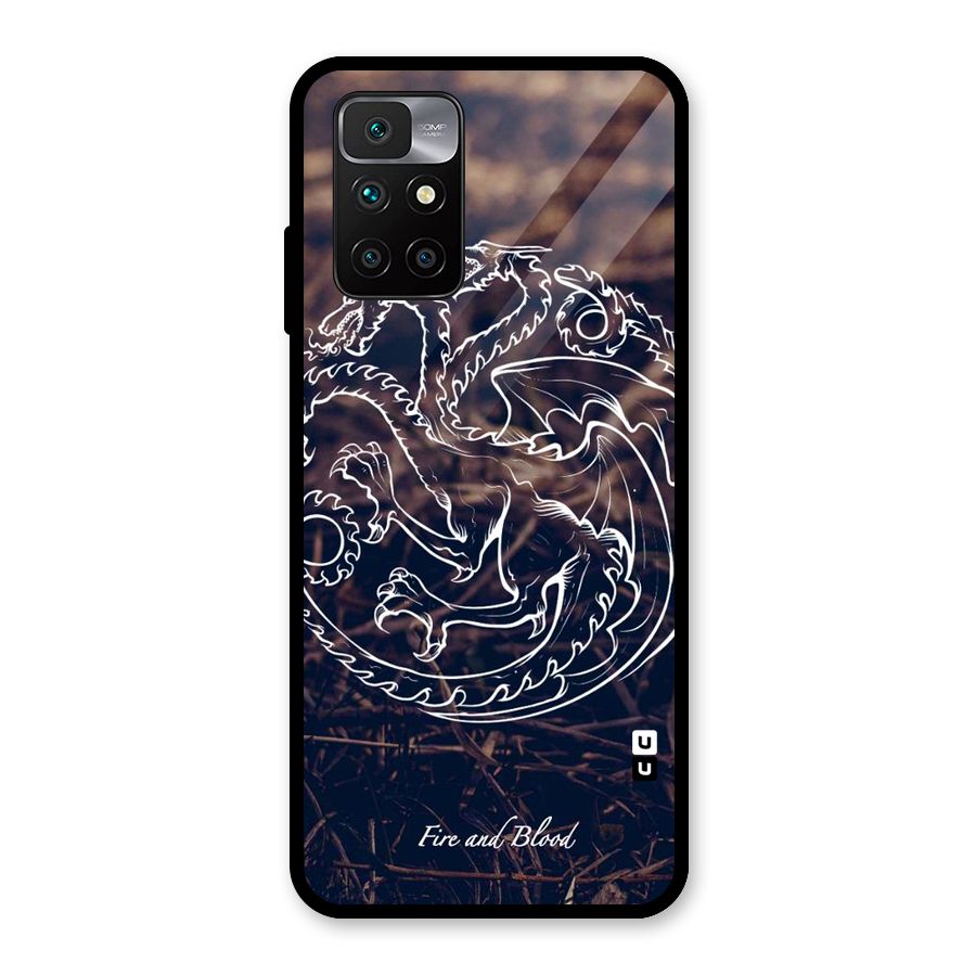 White Circle Glass Back Case for Redmi 10 Prime