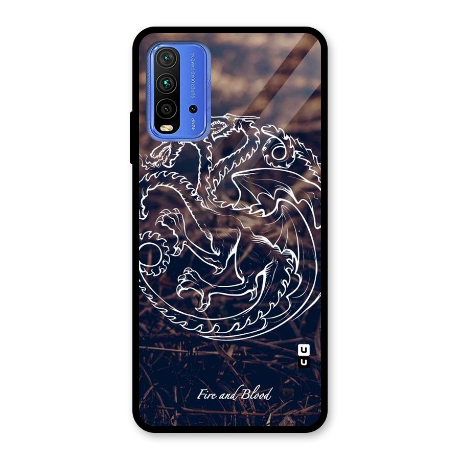 White Circle Glass Back Case for Redmi 9 Power