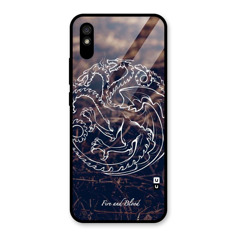 White Circle Glass Back Case for Redmi 9i