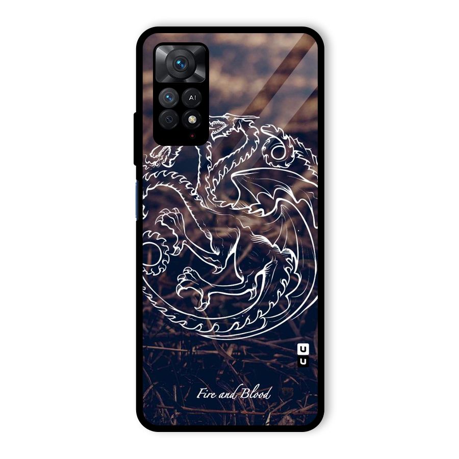 White Circle Glass Back Case for Redmi Note 11 Pro