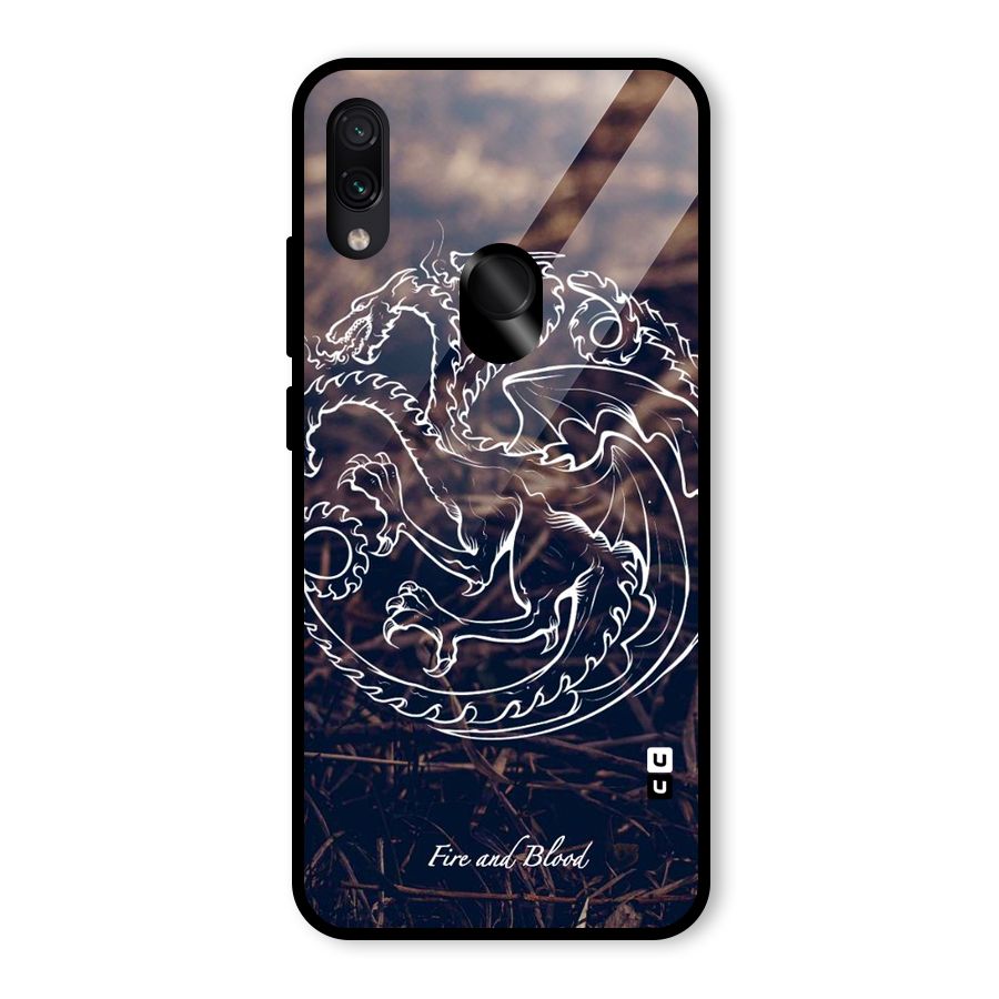 White Circle Glass Back Case for Redmi Note 7 Pro