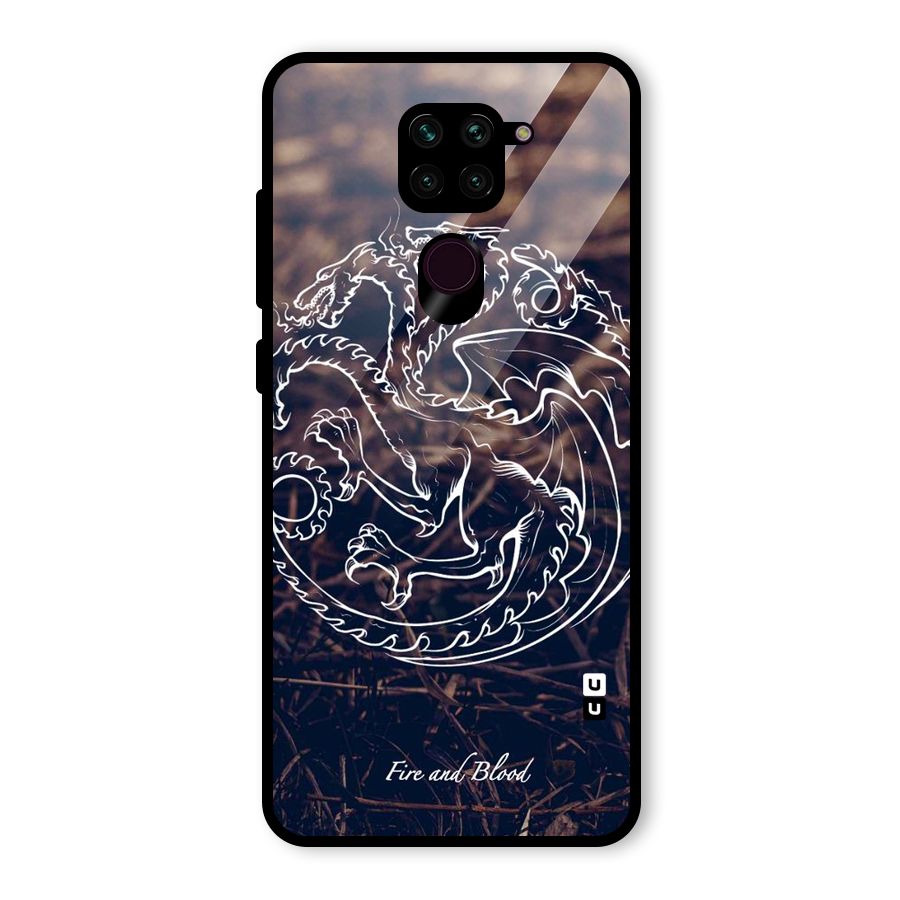 White Circle Glass Back Case for Redmi Note 9