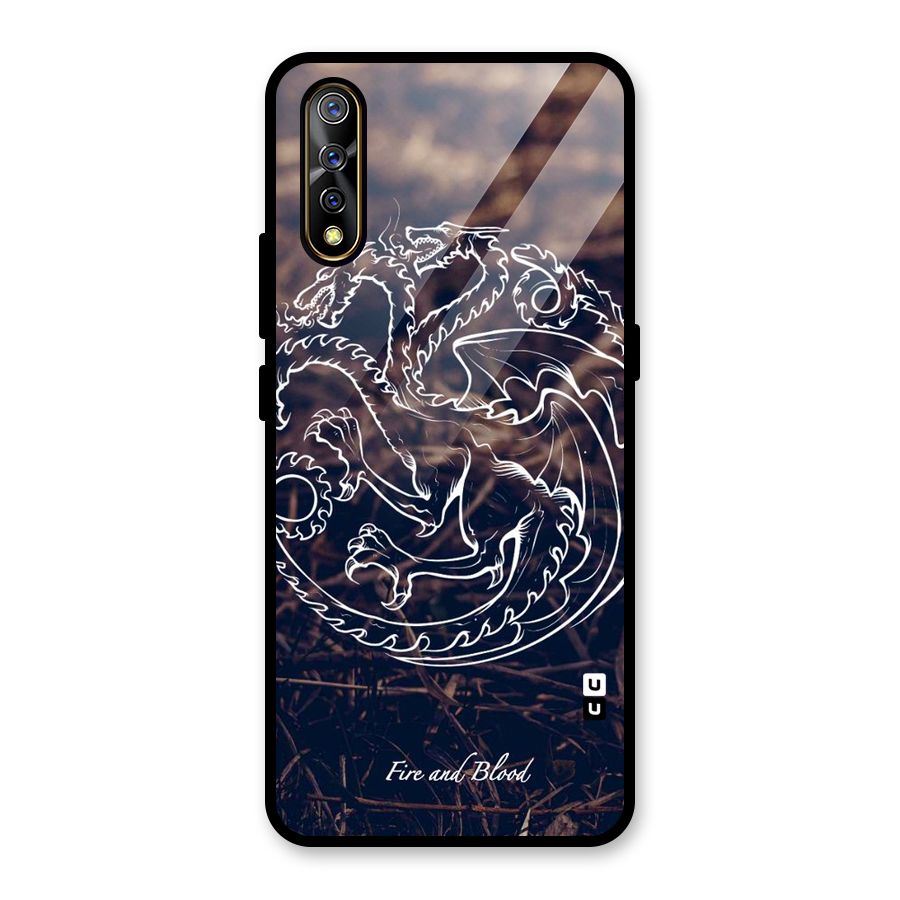 White Circle Glass Back Case for Vivo S1